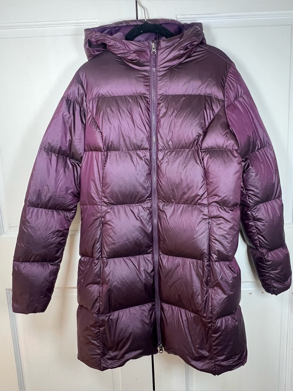 Eddie Bauer Luna Peak Down Parka Iridescent Deep Eggplant Purple Finish Sz M